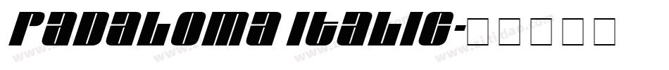 Padaloma Italic字体转换